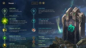 Bảng ngọc bổ trợ cho Thresh SP